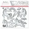 Aladine Tampons Clear Stampon Bullet Journal - Licornes - 13 Pcs