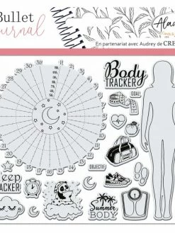 Aladine Tampons Clear Stampon Bullet Journal - Trackers Santé - 22 Pcs