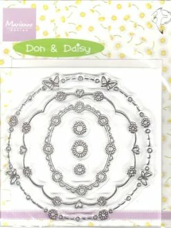 Tampons Clear Transparents Bordure Cercle Scrapbooking Carterie DDS3314 Marianne Design