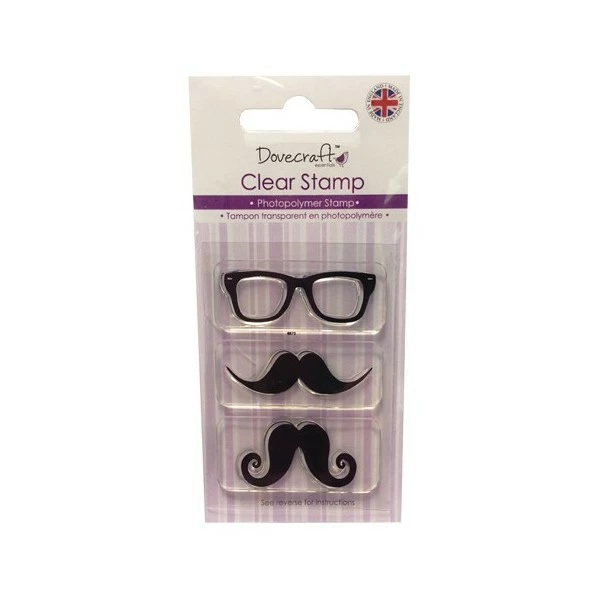 Dovecraft Tampons Transparents "Moustache Et Lunettes" 1 Dovecraft Tampons Transparents "Moustache Et Lunettes"