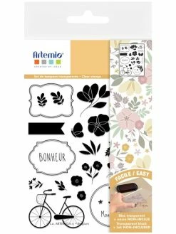 Artemio Tampons Transparents On My Way - 0,5 à 6,5 Cm - 26 Pcs