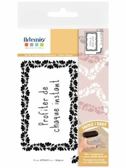 Artemio Tampons Transparents On My Way - Cadre Rectangle - 6 à 15 Cm - 4 Pcs