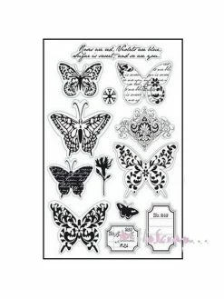 Tampons Transparents Papillons Marianne Design - 13 Pièces