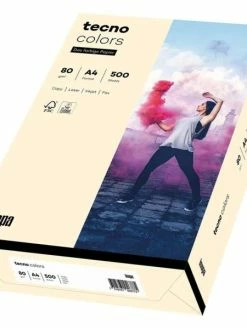 TECNO - Papier Multifonction Colors, A4, 80 G/m² - Chamois Clair