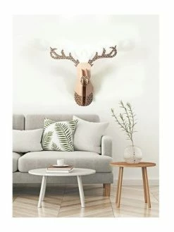 Graine Créative Tête De Renne Murale En Bois MDF 60 X 50 X 38 Cm -V-Zug shop tete de renne murale en bois mdf 60 x 50 x 38 cm p 2