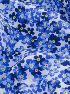 Creavea Tissu Popeline De Coton - Fleurs Bleues - Vendu Par 10 Cm -V-Zug shop tissu popeline de coton fleurs bleues vendu par 10 cm p 4