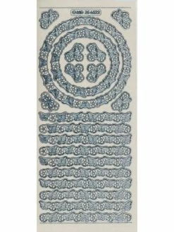 Studio Light Bv Transparent Stickers Double Embossage Bordure Papillon MD356522 Argenté