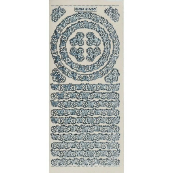 Studio Light Bv Transparent Stickers Double Embossage Bordure Papillon MD356522 Argenté 1 Studio Light Bv Transparent Stickers Double Embossage Bordure Papillon MD356522 Argenté