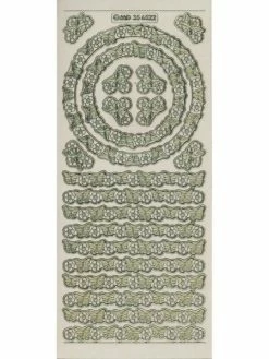 Studio Light Bv Transparent Stickers Double Embossage Bordure Papillon MD356522 Doré