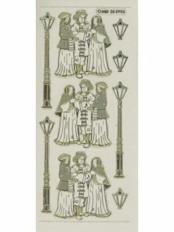 Studio Light Bv Transparent Stickers Double Embossage Chanteurs De Rue MD355955 Doré