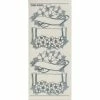 Studio Light Bv Transparent Stickers Double Embossage Fleurs étiquettes MD358601 Argenté