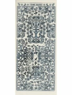 Studio Light Bv Transparent Stickers Double Embossage Fleurs Papillons MD356525 Argenté