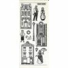 Studio Light Bv Transparent Stickers Double Embossage Maison Victorienne MD355951 Argenté