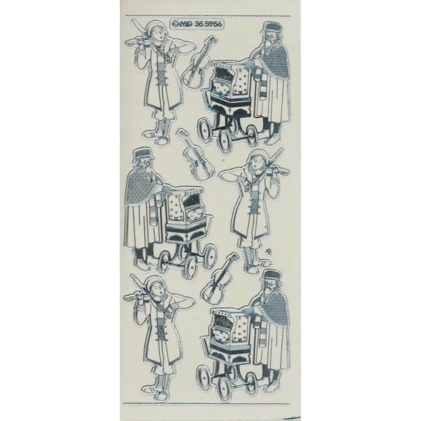 Studio Light Bv Transparent Stickers Double Embossage Orgue De Barbarie MD355956 Argenté 1 Studio Light Bv Transparent Stickers Double Embossage Orgue De Barbarie MD355956 Argenté