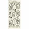 Studio Light Bv Transparent Stickers Double Embossage Pâques Panier D'œufs MD357101 Doré