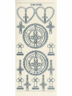 Studio Light Bv Transparent Stickers Double Embossage Pâques Panier D'œufs MD357306 Argenté