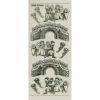 Studio Light Bv Transparent Stickers Double Embossage Patinage Pont Hiver MD355954 Doré