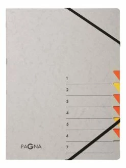 Pagna Trieur "Easy Grey" - A4 - 7 Compartiments - Gris / Orange