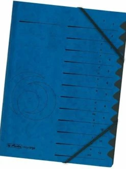 Herlitz Trieur "Easyorga" Carton - A4 - 12 Compartiments - Bleu