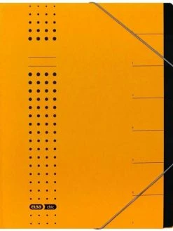 Elba Trieur En Carton "Chic" - A4 - 7 Compartiments - Jaune