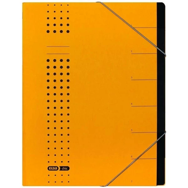 Elba Trieur En Carton "Chic" - A4 - 7 Compartiments - Jaune 1 Elba Trieur En Carton "Chic" - A4 - 7 Compartiments - Jaune