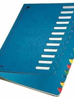 Leitz Trieur En Carton "Color" - A4 - 12 Compartiments - Bleu