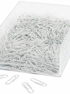 Wedo Trombones Plastifiés - Par 1000 - 27 Mm - Blanc