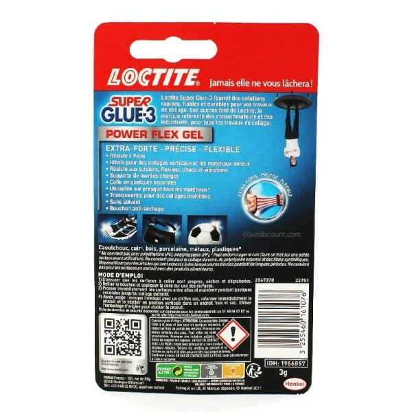 Tube De Super Glue-3 Power Flex Gel Loctite 3G 3 Tube De Super Glue-3 Power Flex Gel Loctite 3G â Image 3