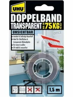 UHU® UHU 6 Ruban Adhésif Pour Montage Double Face, Transparent