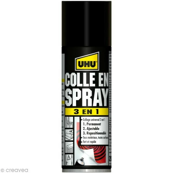 UHU® UHU Colle En Spray 3 En 1 - 200 Ml 1 UHU® UHU Colle En Spray 3 En 1 - 200 Ml