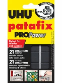UHU® UHU Pâte à Fixer Patafix PROPower, Repositionnable, Noir
