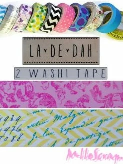 GRANT STUDIO Washi Tape - Masking Tape - La De Dah - 2 Rouleaux