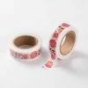 MAPIERRINE Washi Tape Ruban Adhésif Scrapbooking 1,5 X 9 M FLEUR ROSE ROUGE