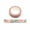 MAPIERRINE Washi Tape Ruban Adhésif Scrapbooking 1,5 X 9 M ROSE PAPILLON DORURE