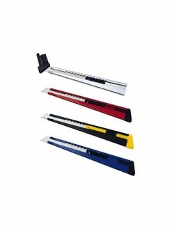 WEDO - 1 Cutter En Métal, Lame: 9 Mm, à Clip - Couleur Aléatoire