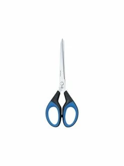 WEDO - Ciseaux Soft-Cut, Pointu, Longueur: 180 Mm, Noir/bleu