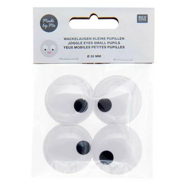 Rico Design Yeux Mobiles Ø 35 Mm - Petites Pupilles 1 Rico Design Yeux Mobiles Ø 35 Mm - Petites Pupilles