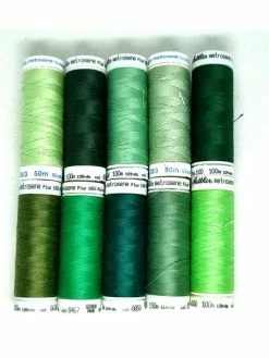 10 Bobines De Fil à Coudre Métrosène - Ton Vert - METTLER -1
