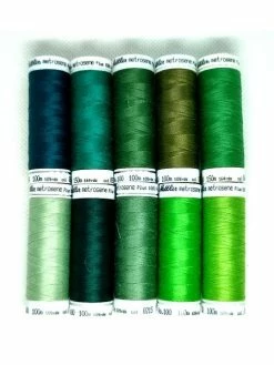 LEROY DE LA CREATION 10 Bobines De Fil à Coudre Métrosène - Ton Vert - METTLER -2