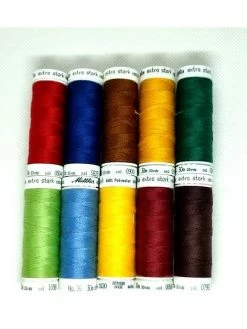 LEROY DE LA CREATION 10 Bobines De Fil Extra Fort - Extra Stark - Multicolore - METTLER - 15