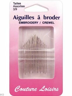 Couture Loisirs Aiguille à Broder - Taille N°3/9 - 16 Pcs