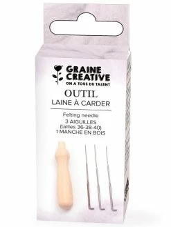 Graine Créative Aiguilles à Feutrer En Bois - Tailles 36, 38, 40 - 3 Pcs
