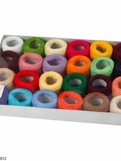 Creativ Company Assortiment De Fil De Coton Mercerisé 20 Gr - Multicolore - 24 Pcs