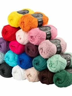 Creativ Company Assortiment De Pelotes De Fil De Coton - 50 G - Oeko-Tex Cotton - 20 Pcs