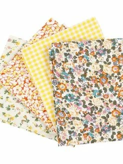 Creativ Company Assortiment De Tissu Patchwork - 45 X 55 Cm - Jaune - 4 Pcs