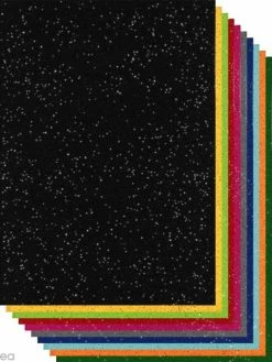 Sodertex Assortiment Feutrine Pailletée 1 Mm - 29 X 20 Cm - 10 Pcs