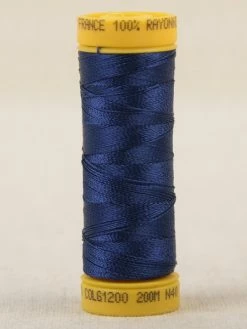 MDC Bobine Fil à Broder 100% Viscose 200m - Bleu De Minuit C200