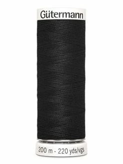 Bobine Fil à Coudre Gütermann 200m Noir 100% Polyester - 000