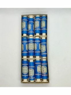 Thriez Boite De 12 Bobines Fil Bleu Turquoise - 92m - THIRIEZ - ABV8282