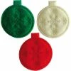 Graine Créative Boules De Noël En Feutrine Rouge, Vert Et Blanc 3,5 Cm - Lot De 12